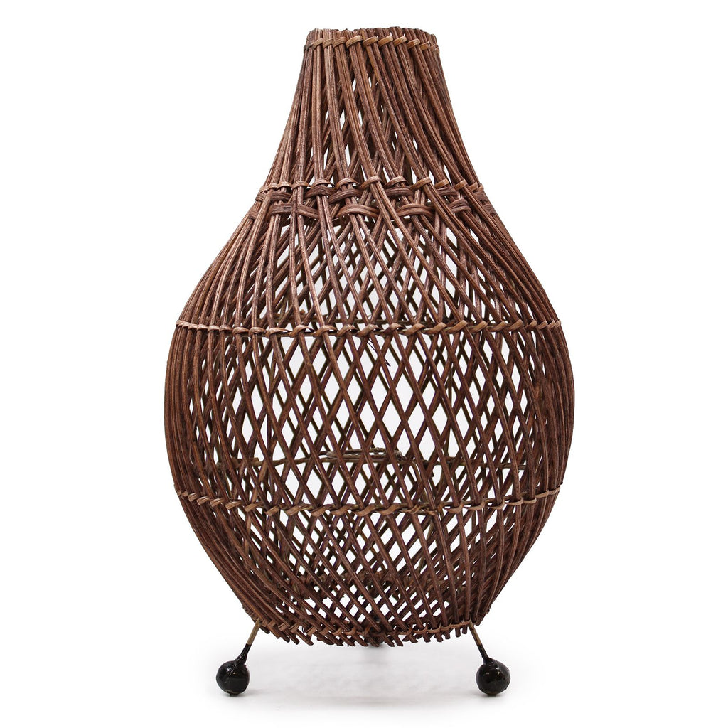 Rattan Table Lamps in Dark Brown for Unique Home Decor Styles