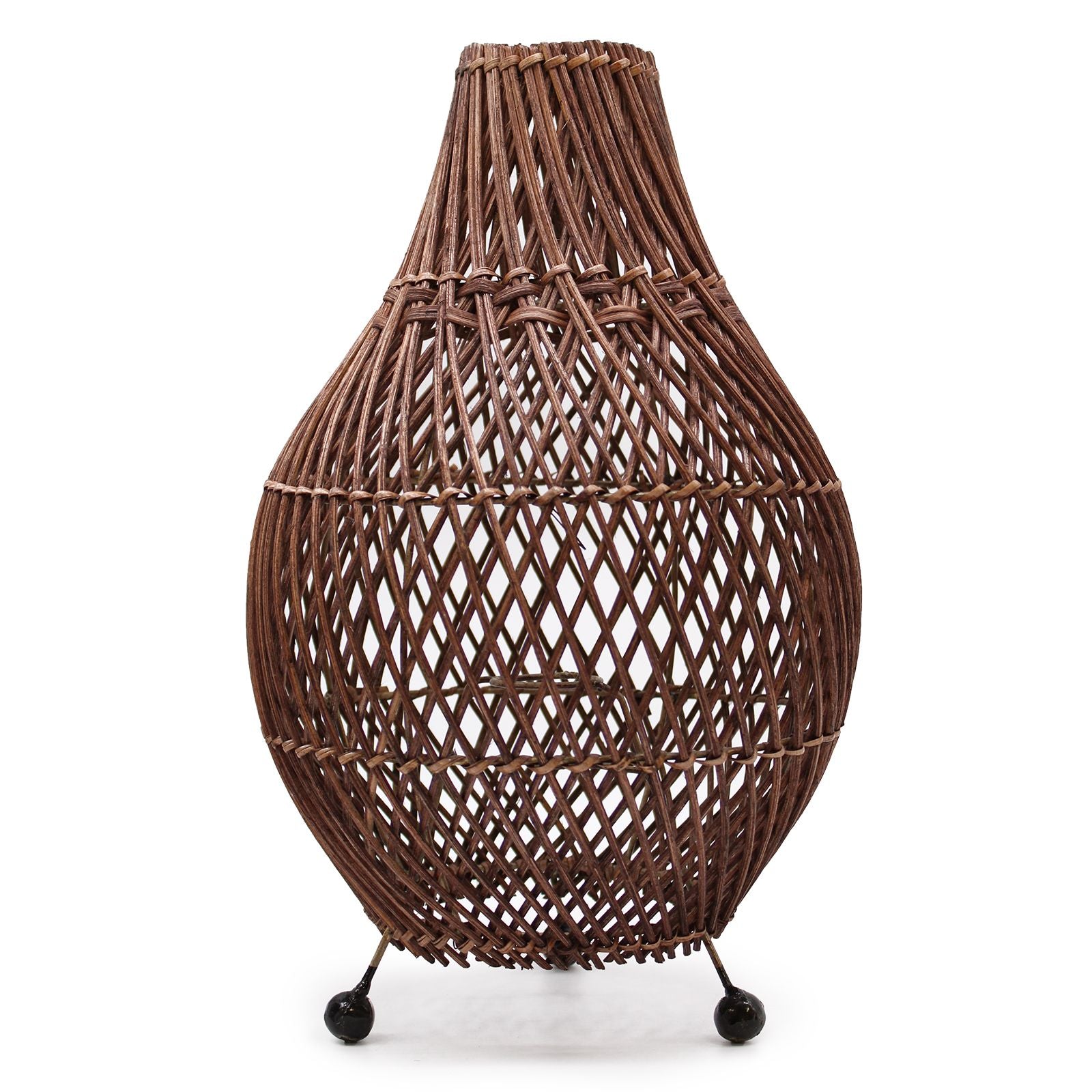 Rattan Table Lamps in Dark Brown for Unique Home Decor Styles