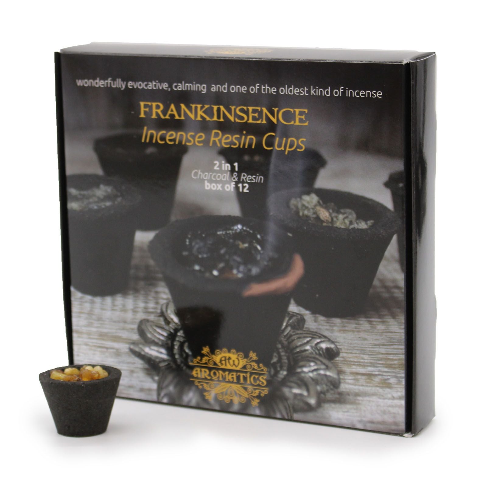 Box of 12 Frankincense Resin Cups for Home Fragrance Use