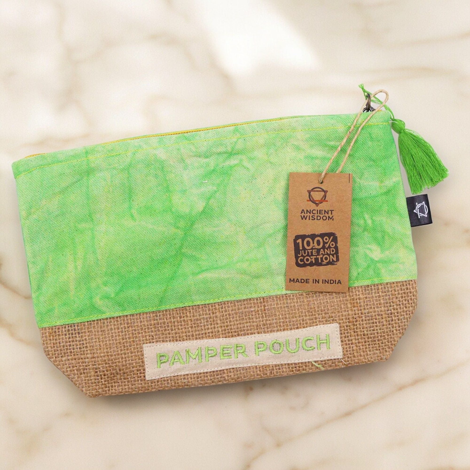 Pamper Pouch Mother Earth Green Stonewash for Self Care Essentials