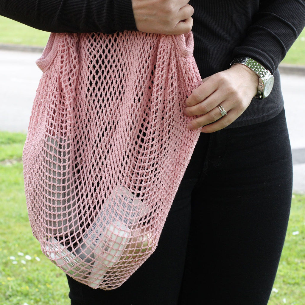 Pure Cotton Mesh Bag in Black for Eco Friendly Shopping Needs