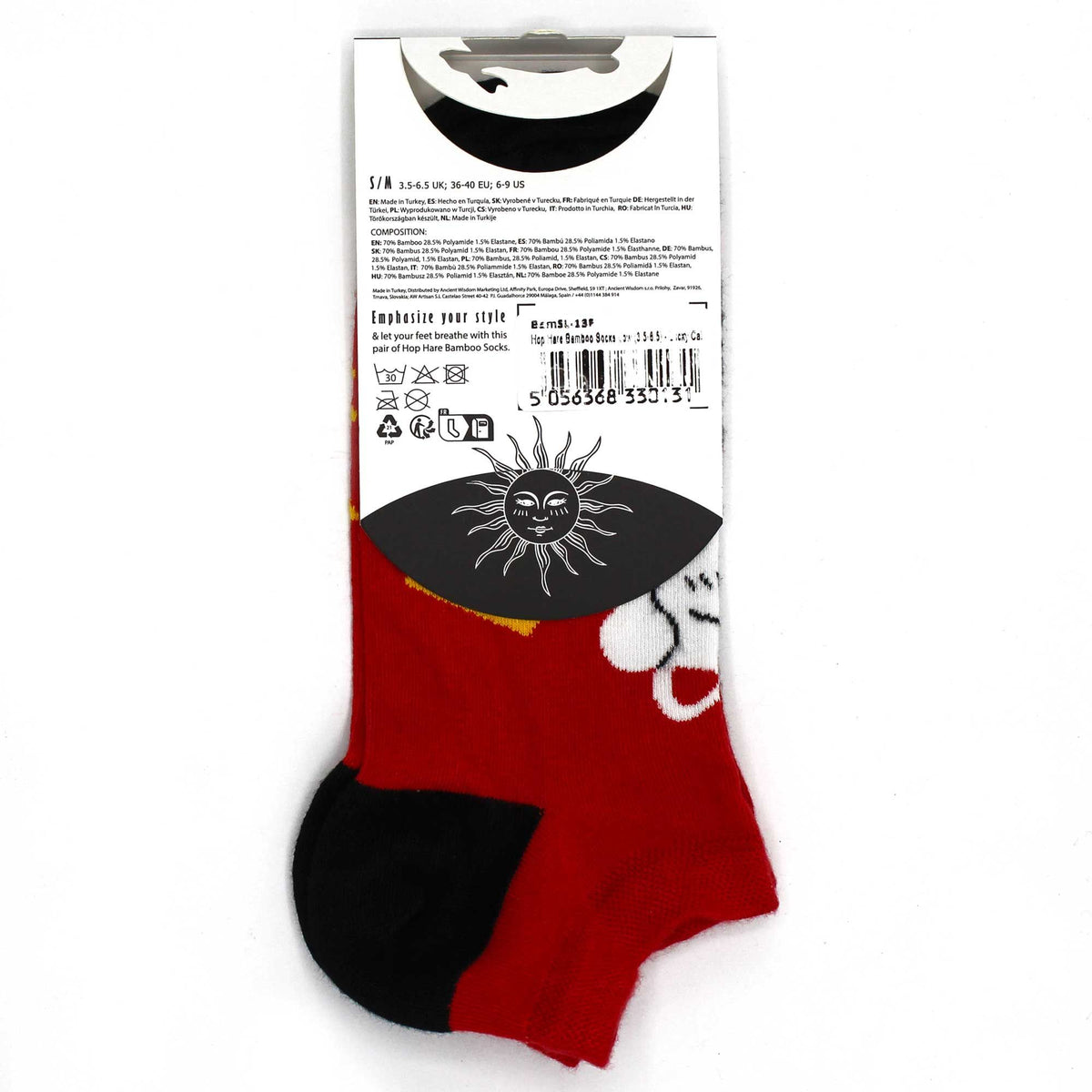 Agnes + Cat S/M Hop Hare Bamboo Socks Low (3.5-6.5) - Lucky Cat