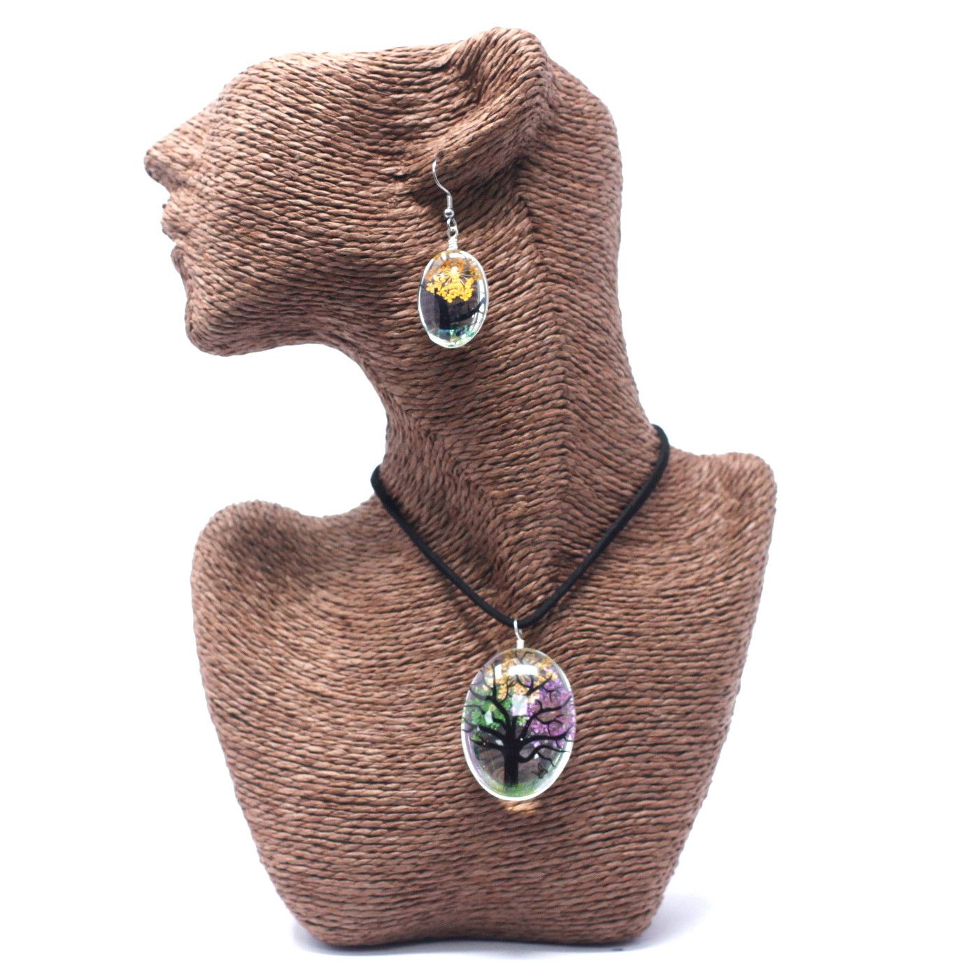 Pressed Flowers Tree of Life Set in Mixed Colours for Nature Lovers