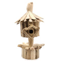 Driftwood Birdbox on Stand for Enchanting Garden Decor and Wildlife