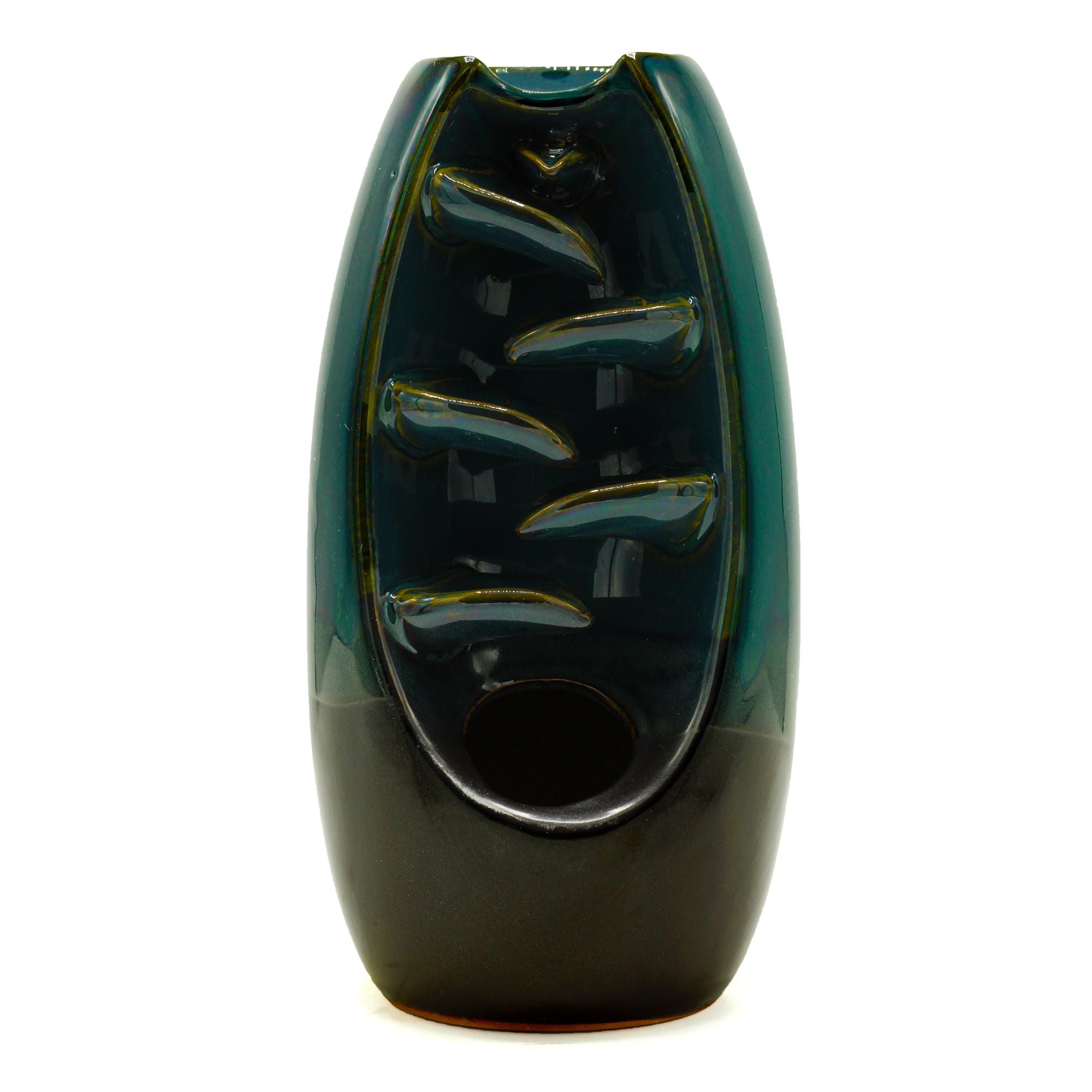 Backflow Incense Burner Serine Oval Cascade for Modern Décor