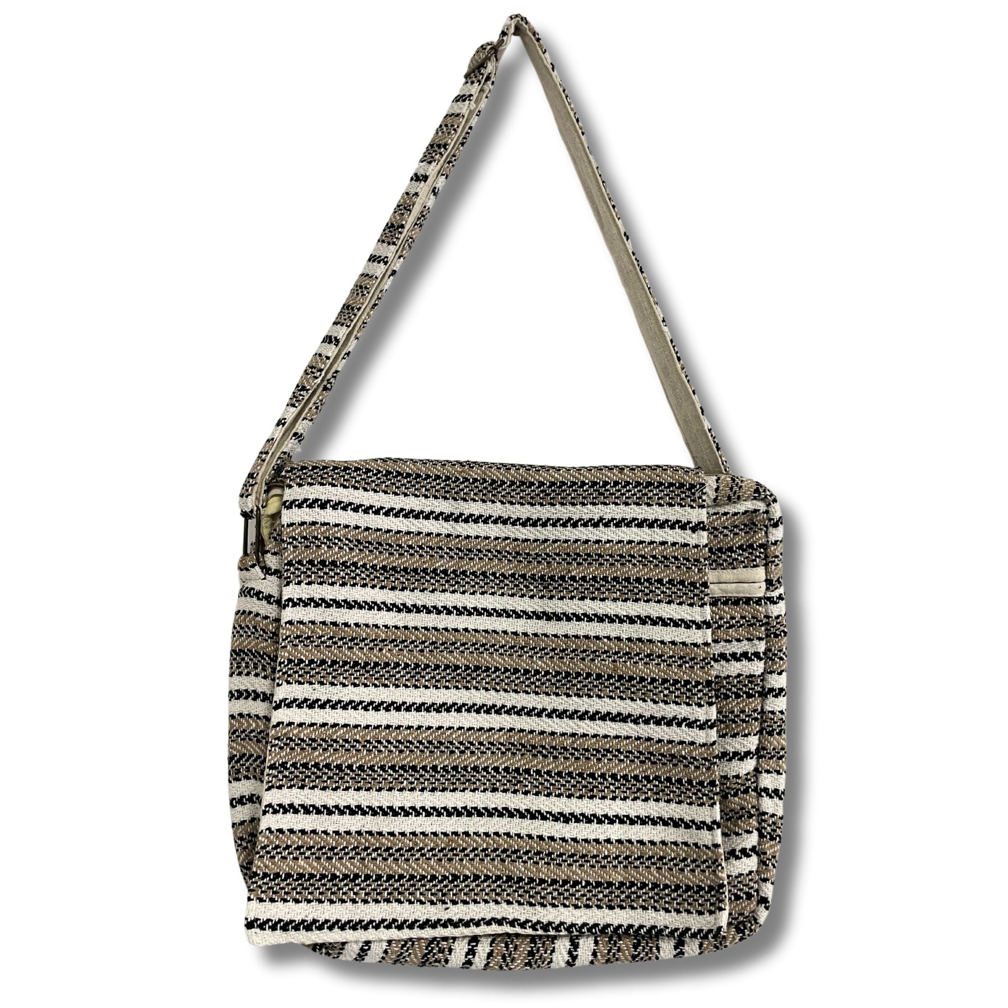 Soft Banjar Laptop Bag in Cream and Grey for Stylish Storage