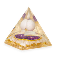Medium Organite Pyramid 7x6cm - Floating Quatz Sphere - Quartz Chunks