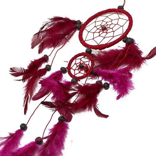 Bali Dreamcatchers Medium Round Black White Red for Sweet Dreams