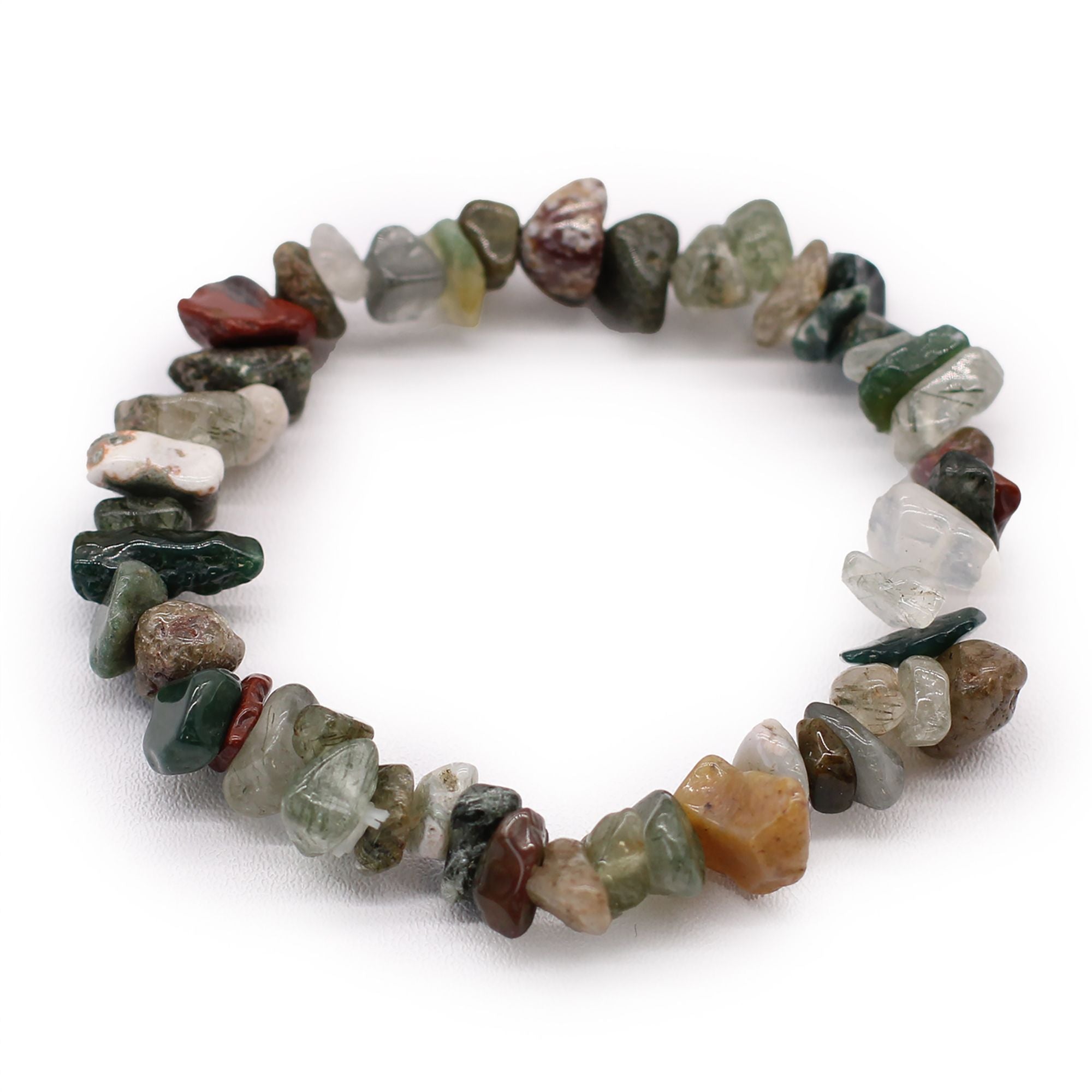 Moss Agate Chipstone Bracelet for Everyday Stylish Fashion Wear