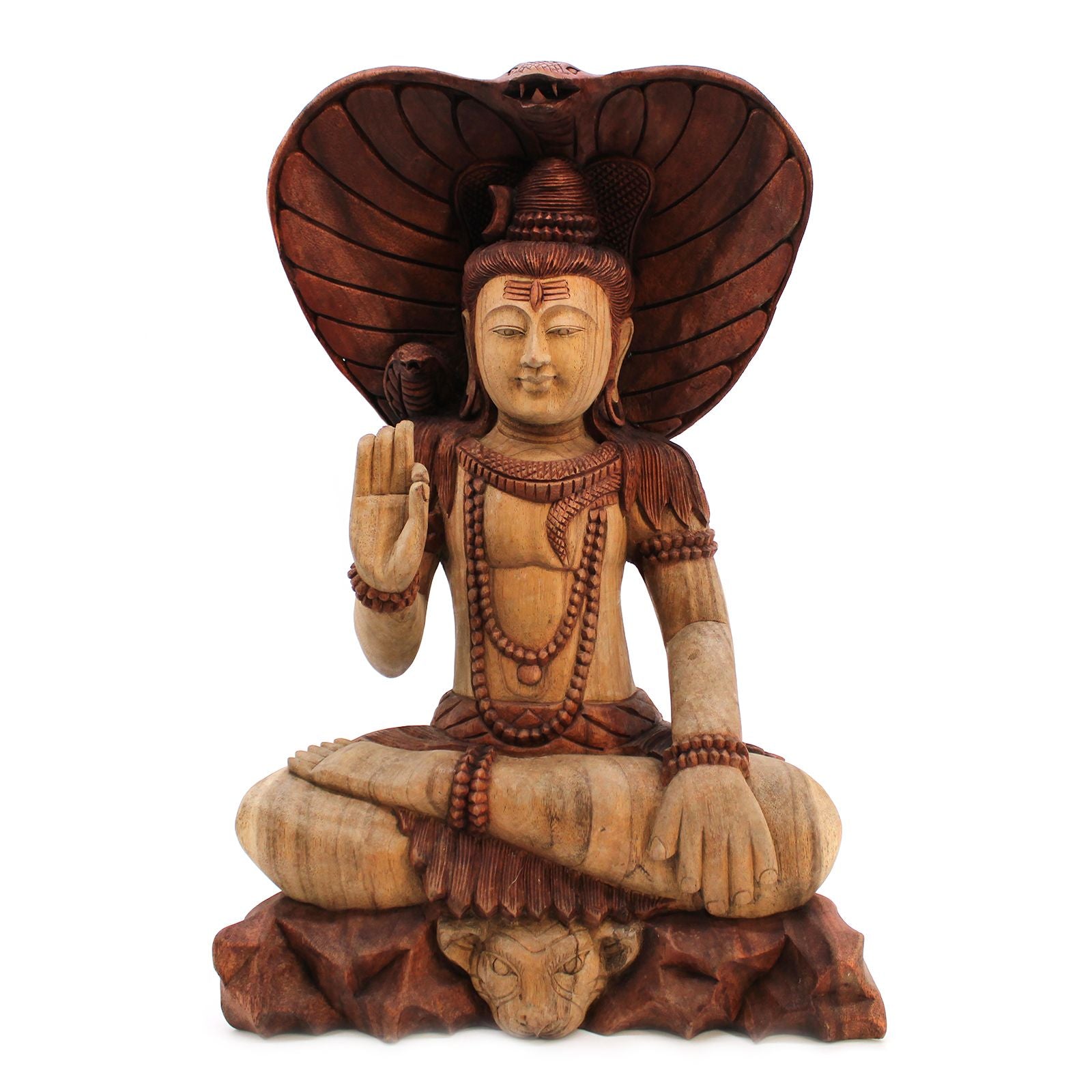 Shiva with Cobra Hand Carved Buddha Statue 50cm Unique Design