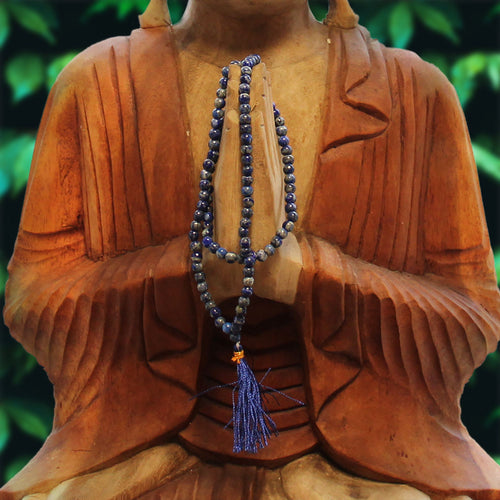 108 Bead Mala with Lapis Gemstone for Japa Practice
