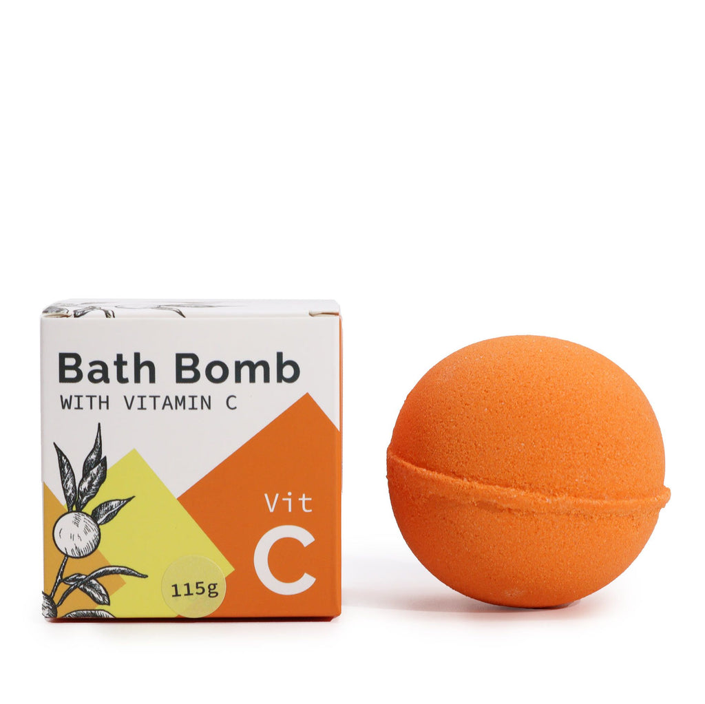Vitamin C Infused Bath Bomb with Essential Oils for Skin Brightening