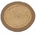 Natural Place Mat Jute and Cotton 30cm with Elegant Borders