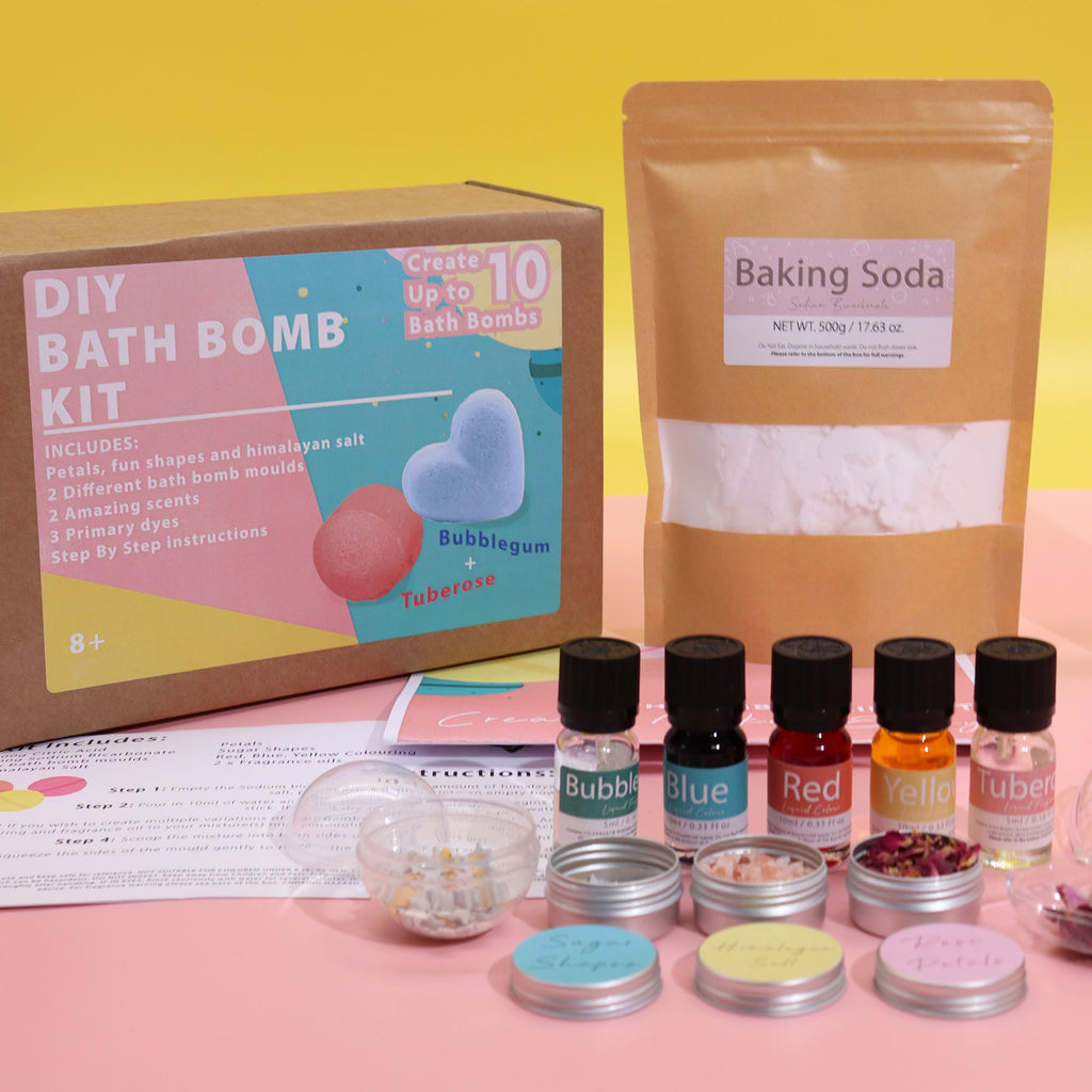 DIY Bath Bomb Kit Create Rose and Bubblegum Scented Bombs at Home