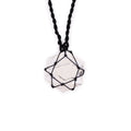 Laced Gemstone Hexagon Pendant with White Howlite Charm