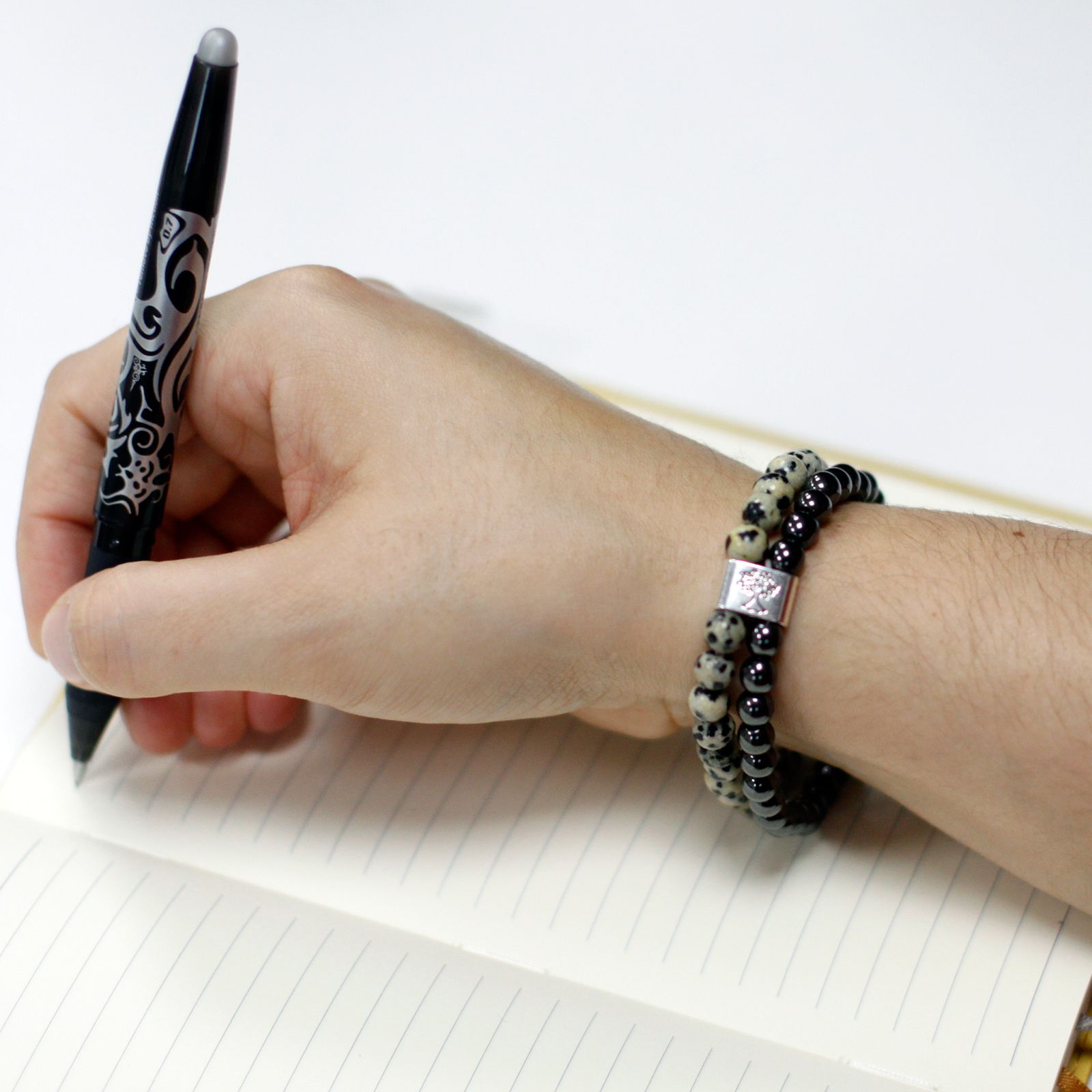 Magnetic Gemstone Bracelet Dalmation Jasper for Everyday Style