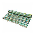 Small Rag Rug in Natural Greens 50x90cm for Home Decor Styling