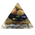 Midnight Reiki Orgonite Pyramid Unique Decorative Piece 70mm
