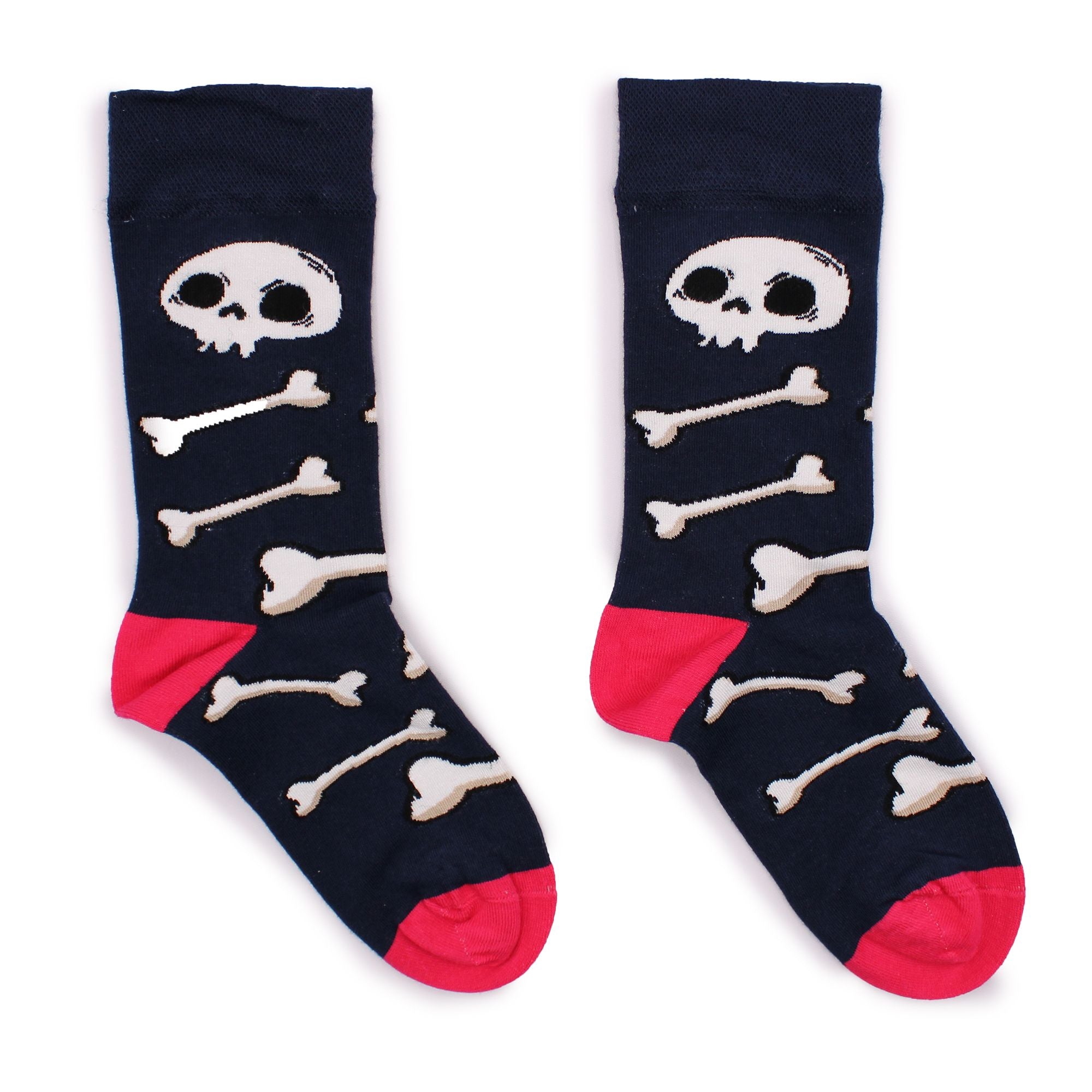 Hop Hare Bamboo Socks S/M Skulls and Bones Design for Comfort