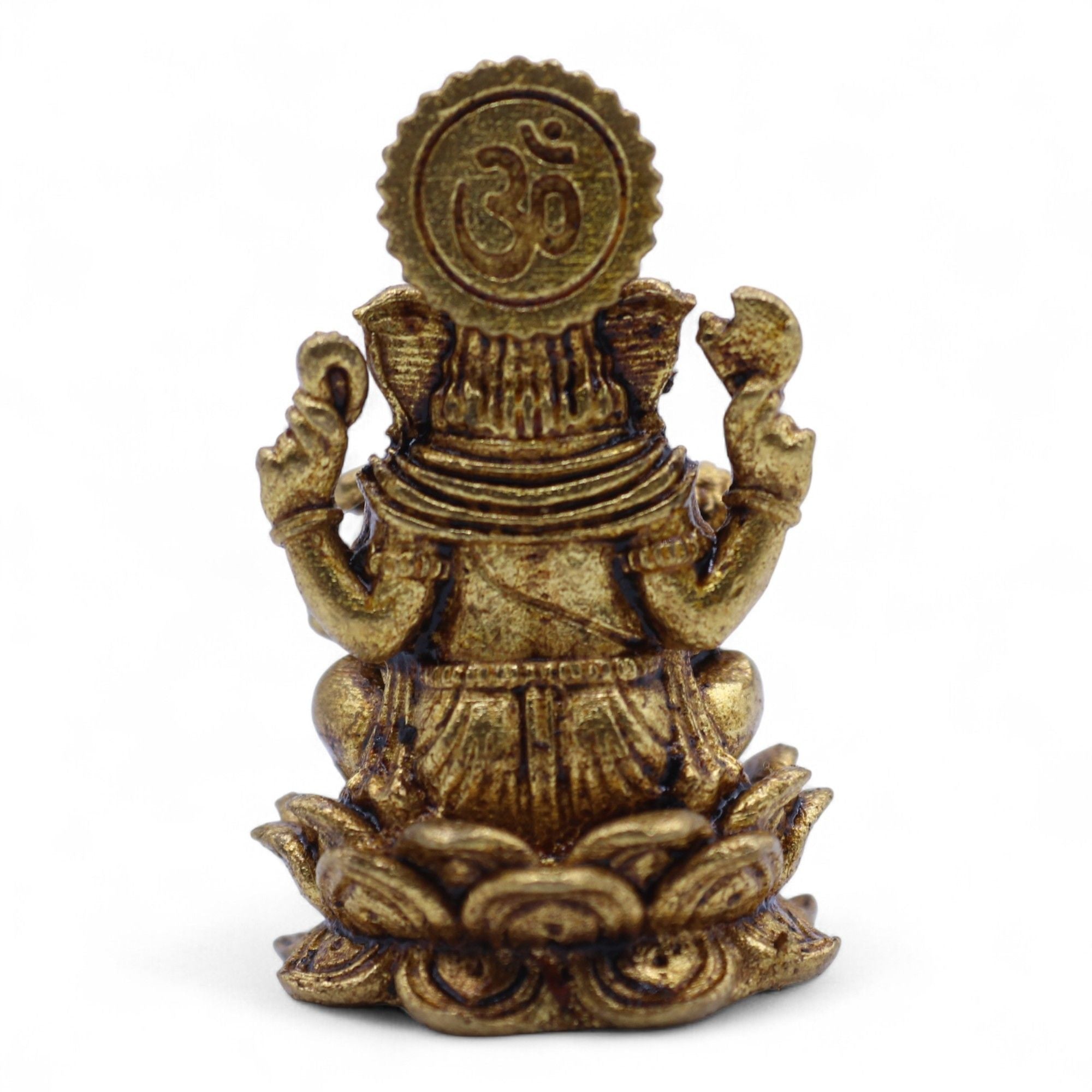 Brass Miniature Ganesha Figurine 30mm for Blessings and Wisdom