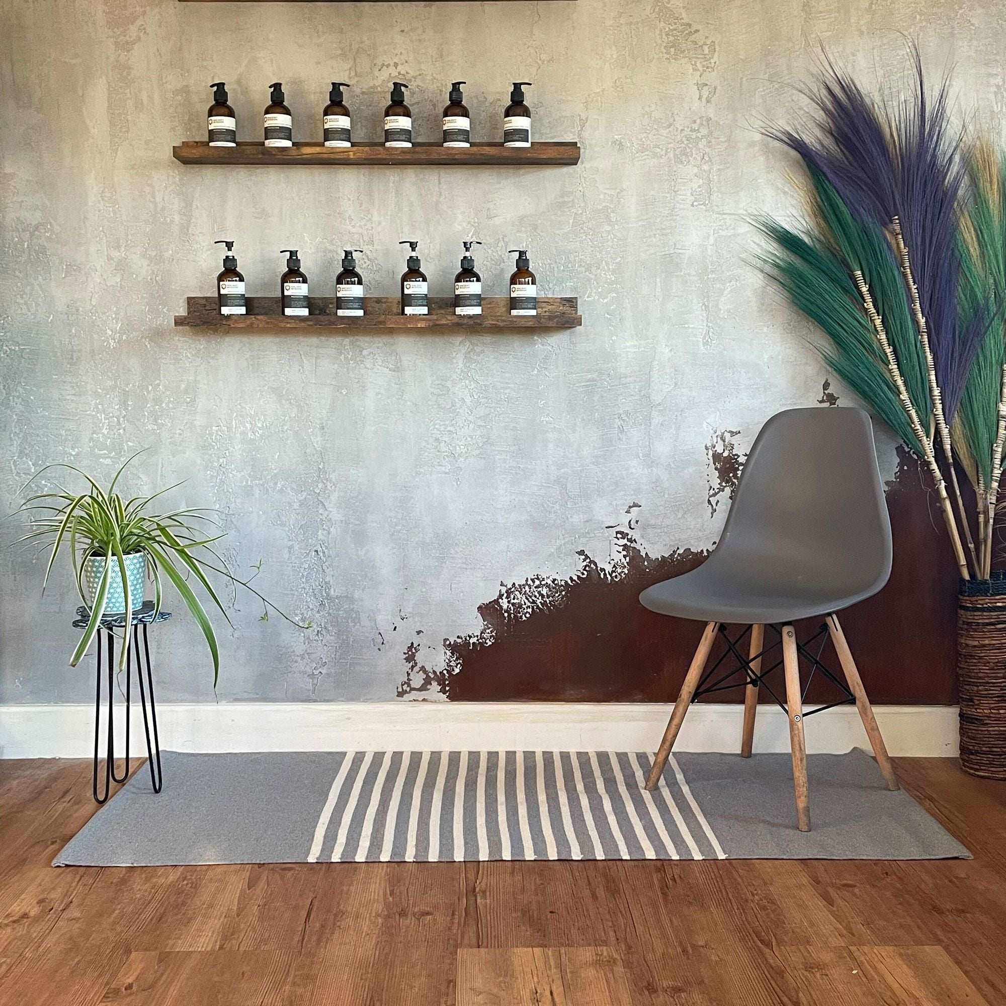 Stylish Grey Indian Cotton Rug 70x170cm for Home and Yoga Use