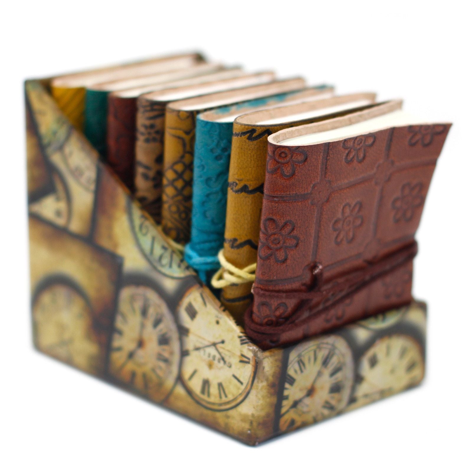 Mini Assorted Leather Notebook with Vintage Style Design