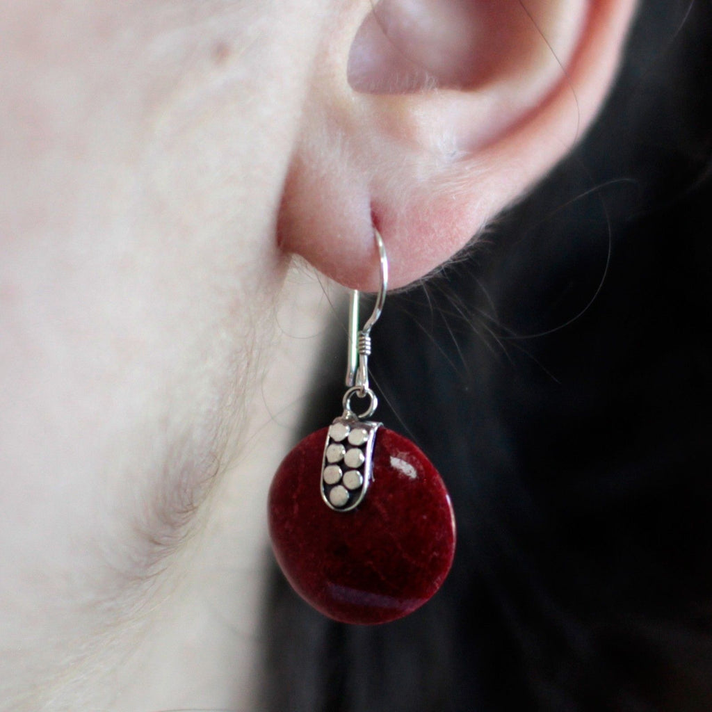 925 Silver Earrings with Stunning Disc Décor for Elegant Style