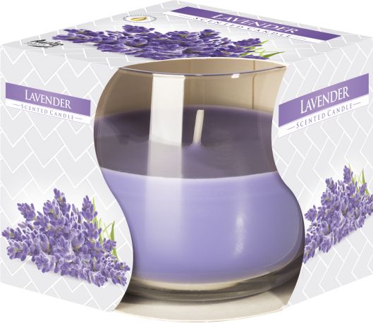 Lavender Scented Glass Jar Candle for Relaxing Home Ambiance
