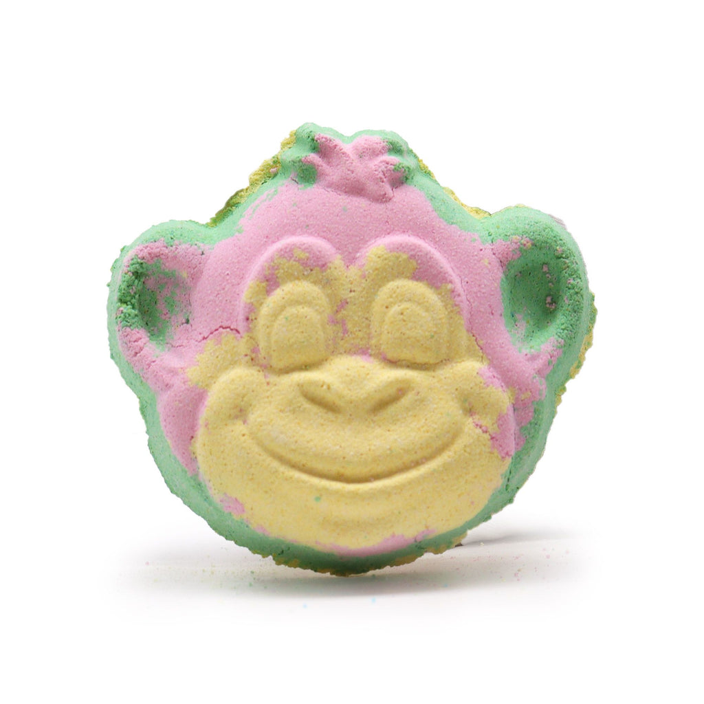 Monkey Bath Bomb 90g with Guava and Strawberry Scent for Kids