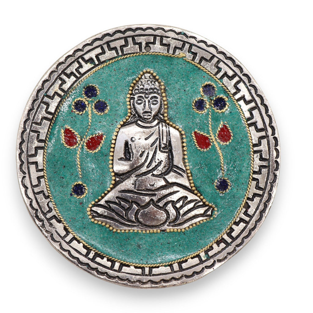 Buddha Green Decor Incense Holder with Serene Design