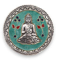 Buddha Green Decor Incense Holder with Serene Design