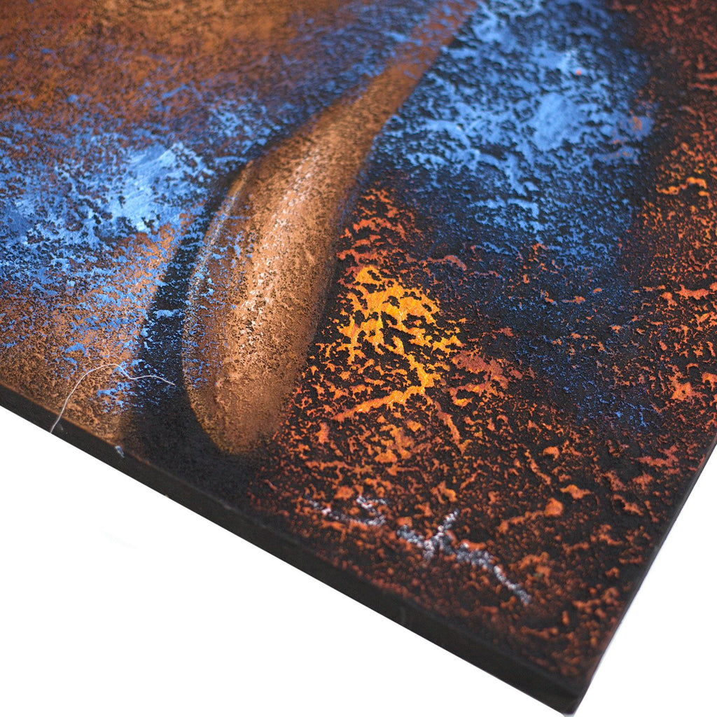 Buddha Painting Copper Face for Elegant Home and Wall Décor Art