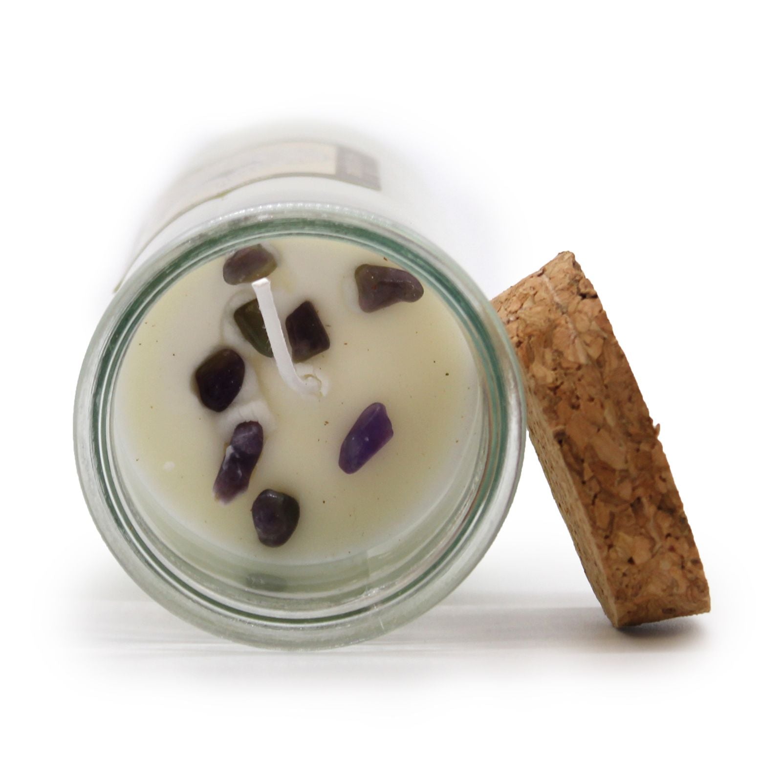 Magic Spell Candle for Success with Amethyst and Lavender Aroma