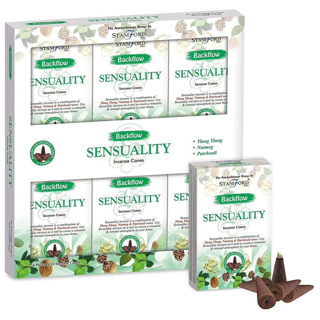 Aromatherapy Backflow Cones for Sensuality 12 Pack of Incense