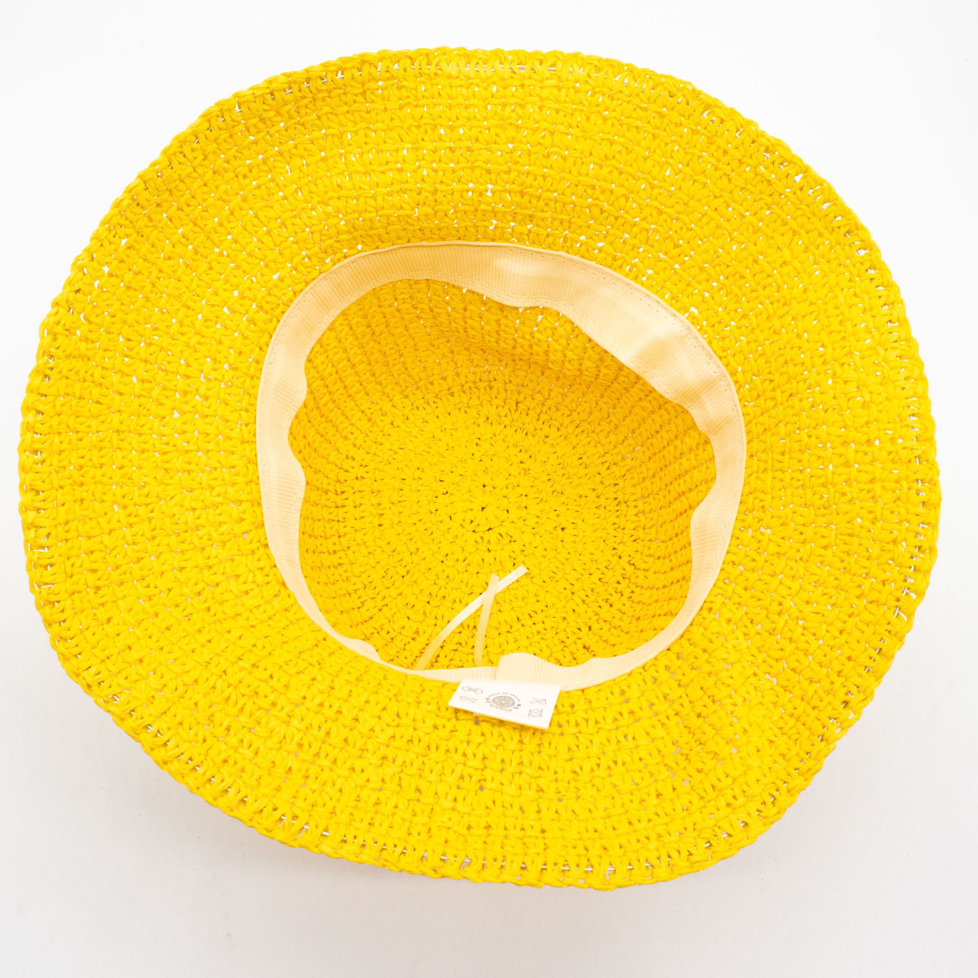 Nomad Sari Floppy Straw Sun Hat in Bright Yellow for Summer Fun