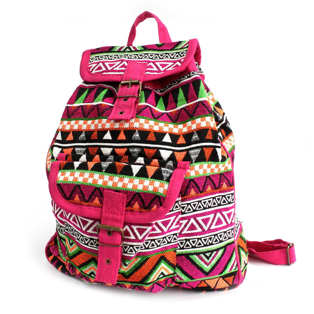 Jacquard Bag Pink Backpack for Stylish Travellers and Adventurers