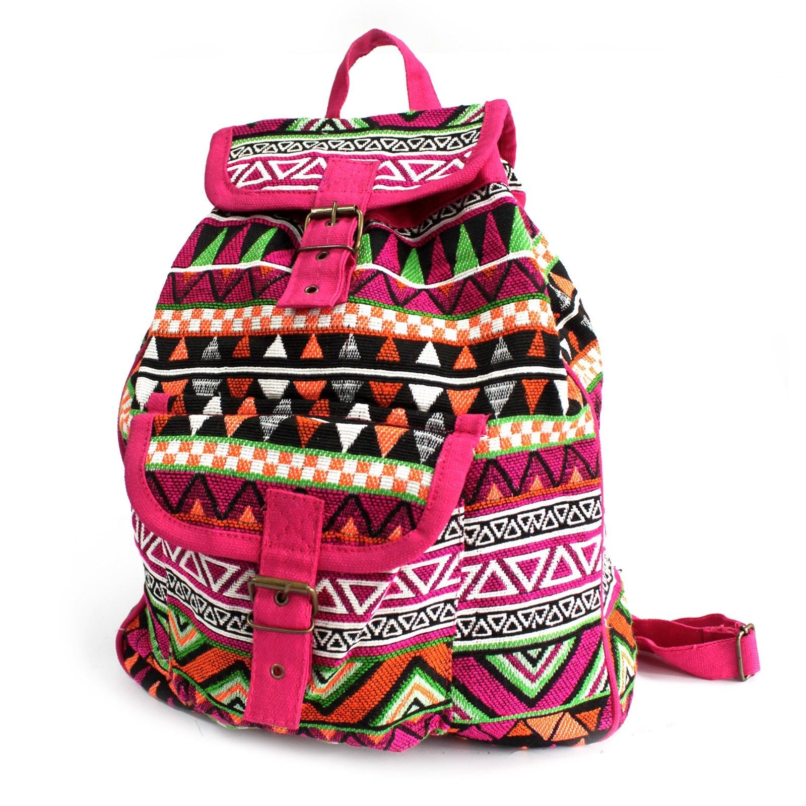 Jacquard Bag Pink Backpack for Stylish Travellers and Adventurers