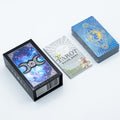 Blue Foil Tarot Card Set Moon Face with Guidebook for Readers