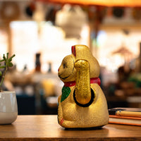 Japanese Lucky Money Cat Ornament – Classic Gold