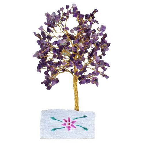Amethyst Gemstone Tree with 320 Stones for Home Decor