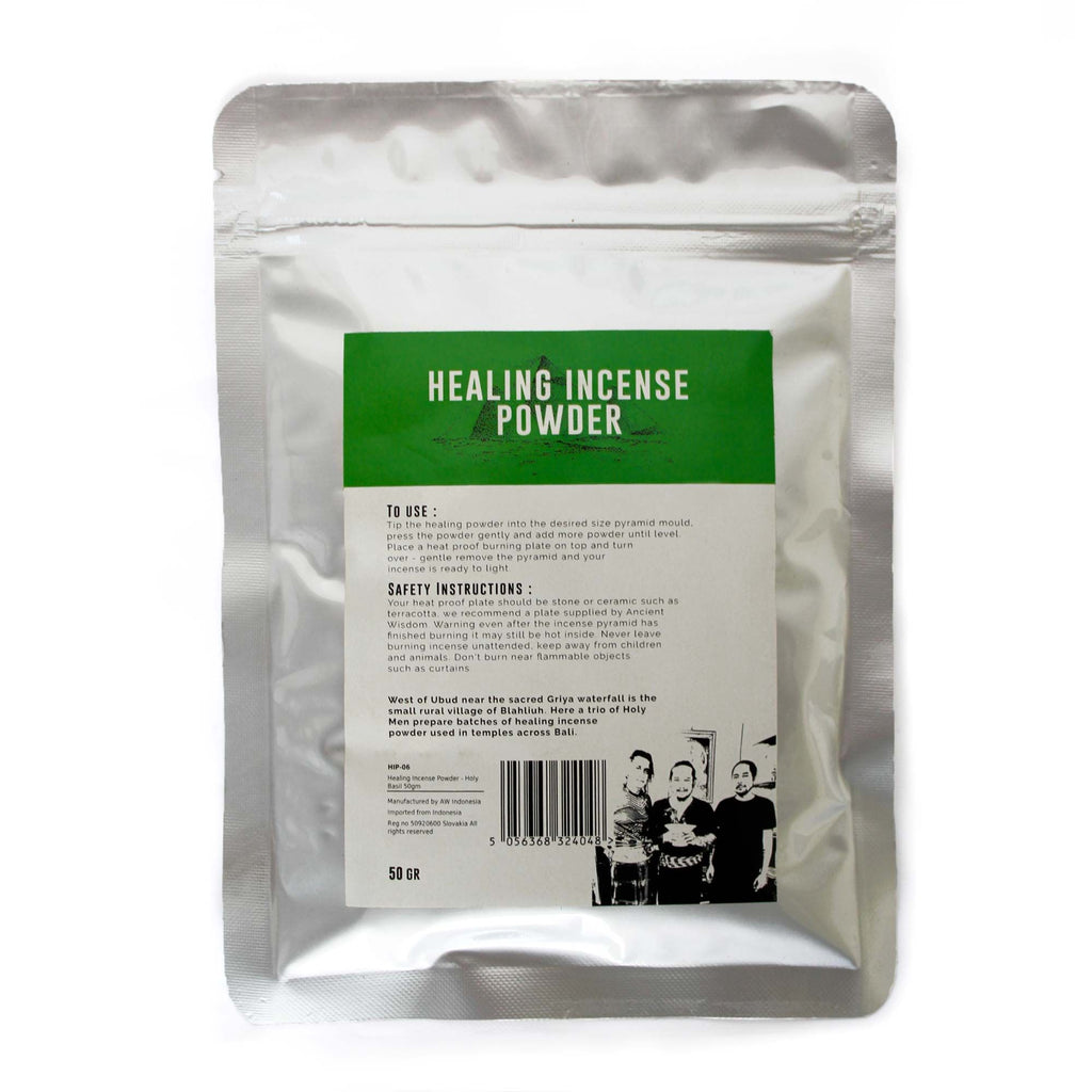 Healing Incense Powder Holy Basil 50g for Purifying Spaces