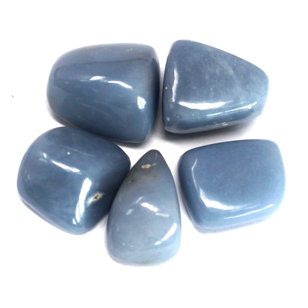 Premium Tumble Stone Angelite for Collecting and Crafting Projects