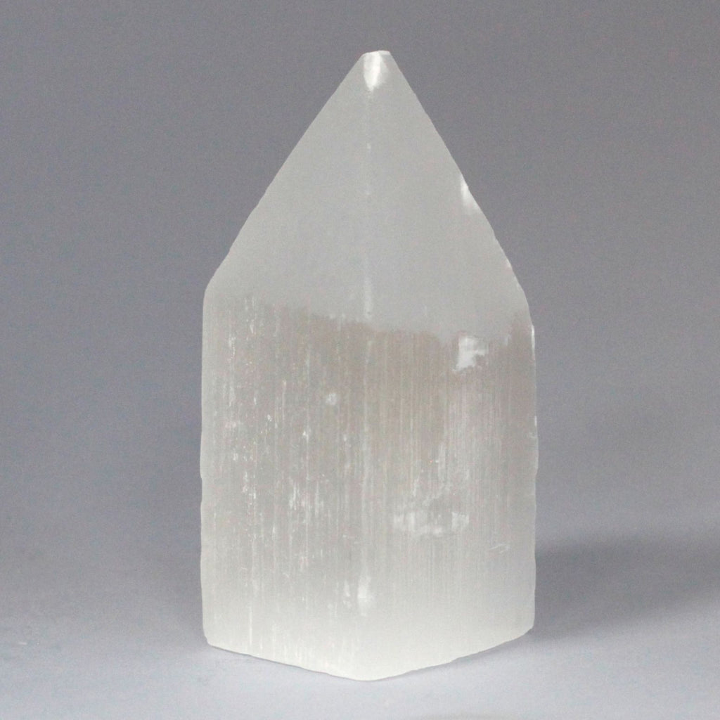 Selenite Pencil Point Tower Unique 10 cm Crystal Home Decor Piece