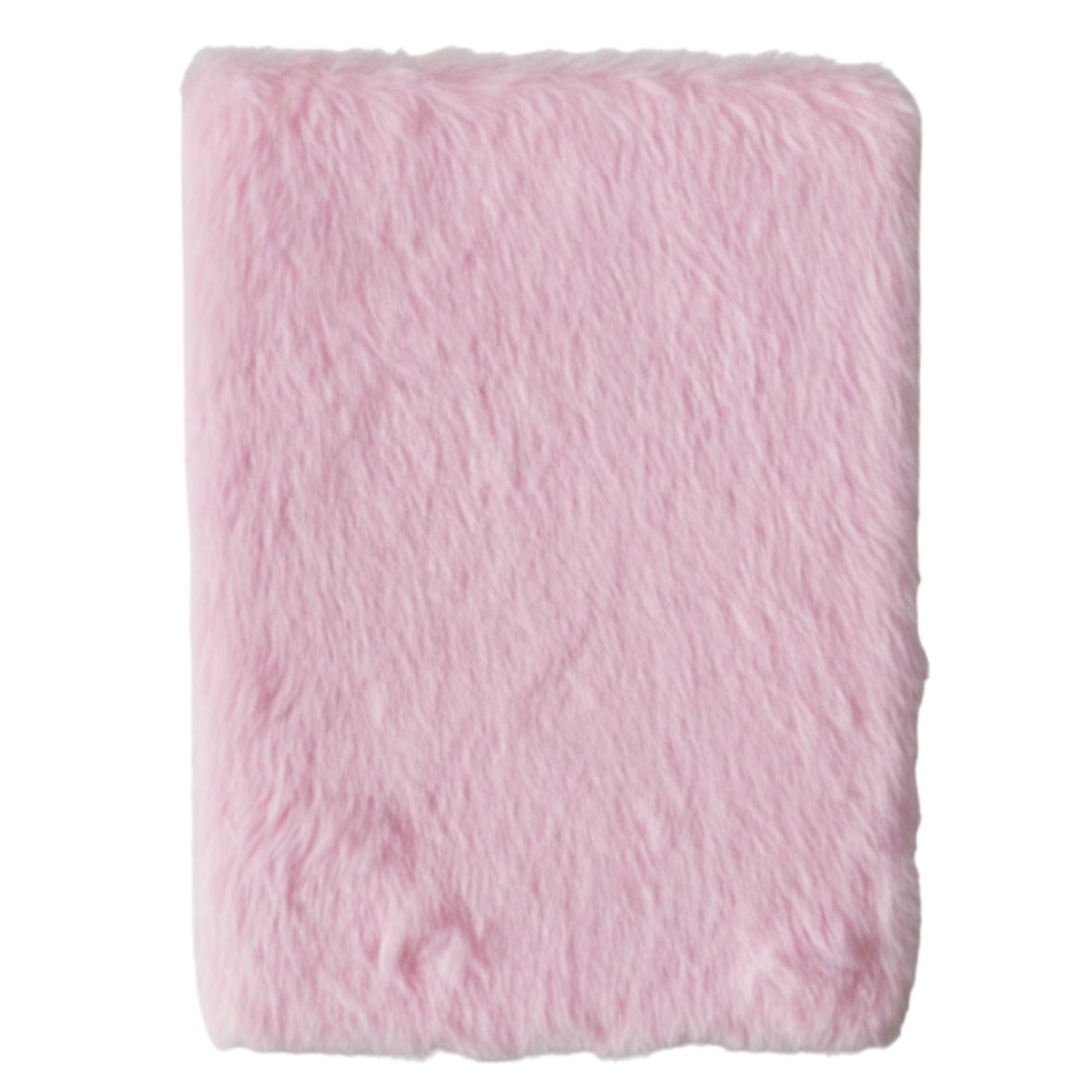 Soft Book Dream Journal with Pastel Pink Faux Fur Cover