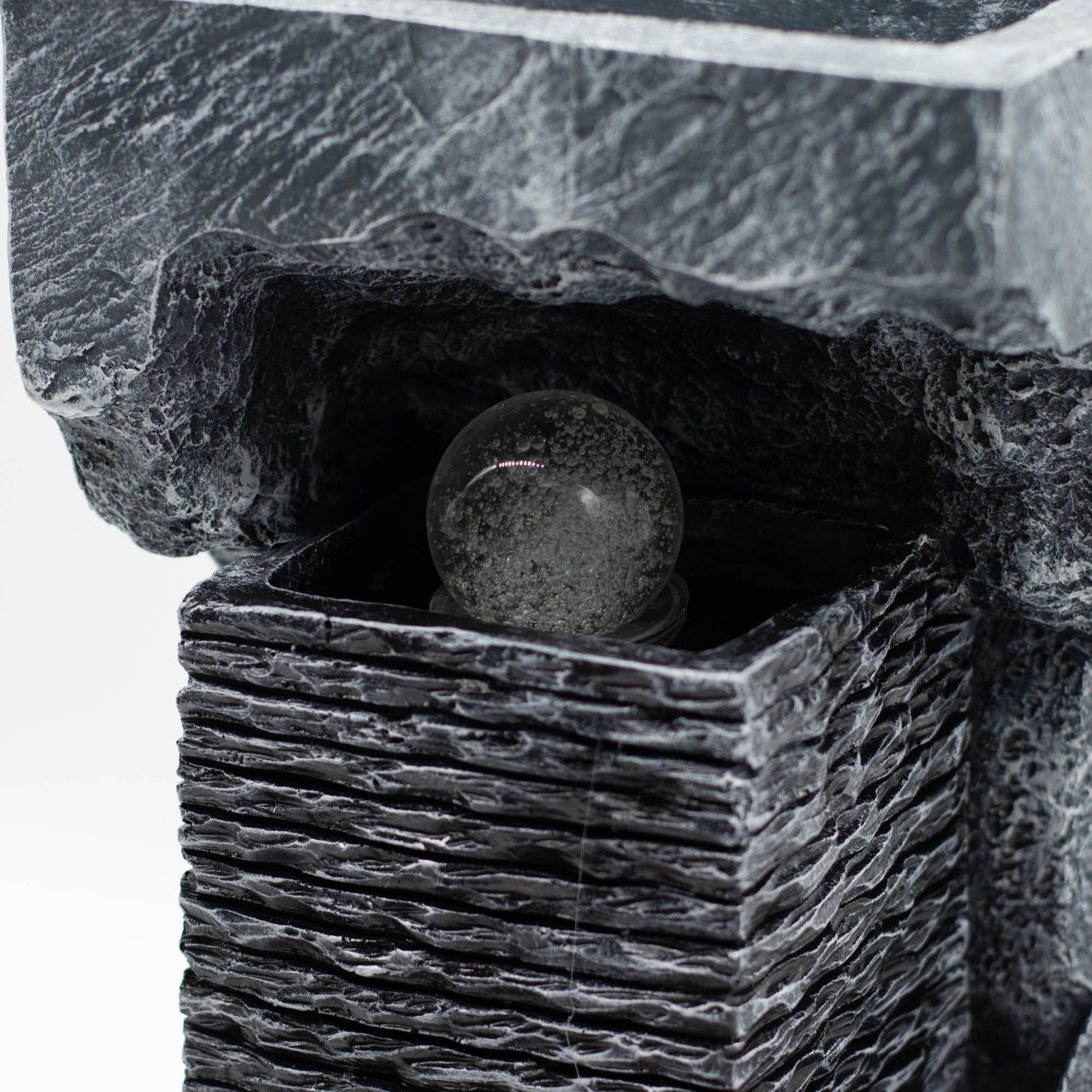 Grand Water Feature with Colour Changing Crystal Ball in Rock