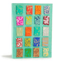 Lokta Mini Tiles Notebook Large with Bookmark in Teal Colour