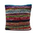 Rag Rug Cushion Covers in Aqua Blues for Home Decor Style