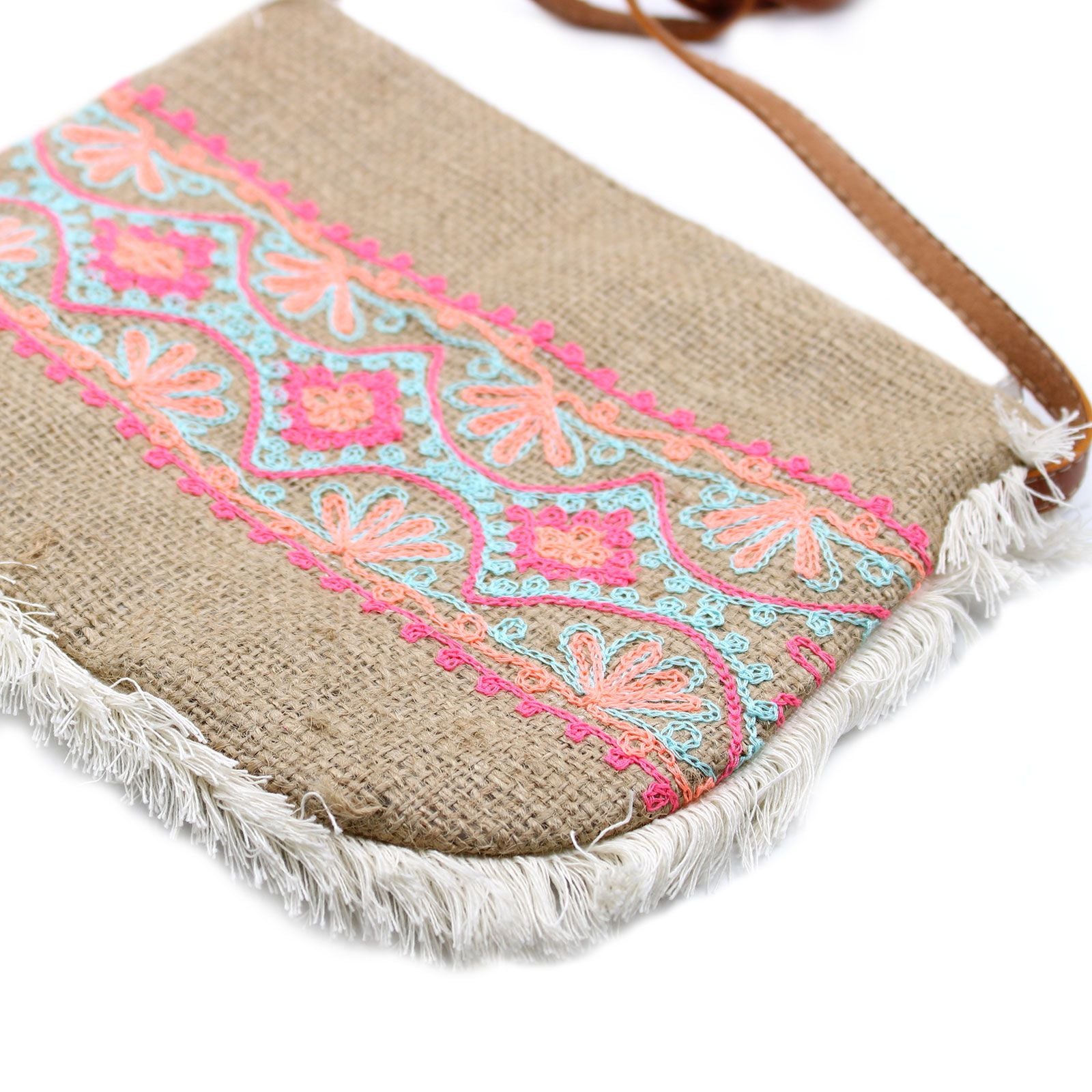 Fab Fringe Bag with Summer Pattern Embroidery for Stylish Looks