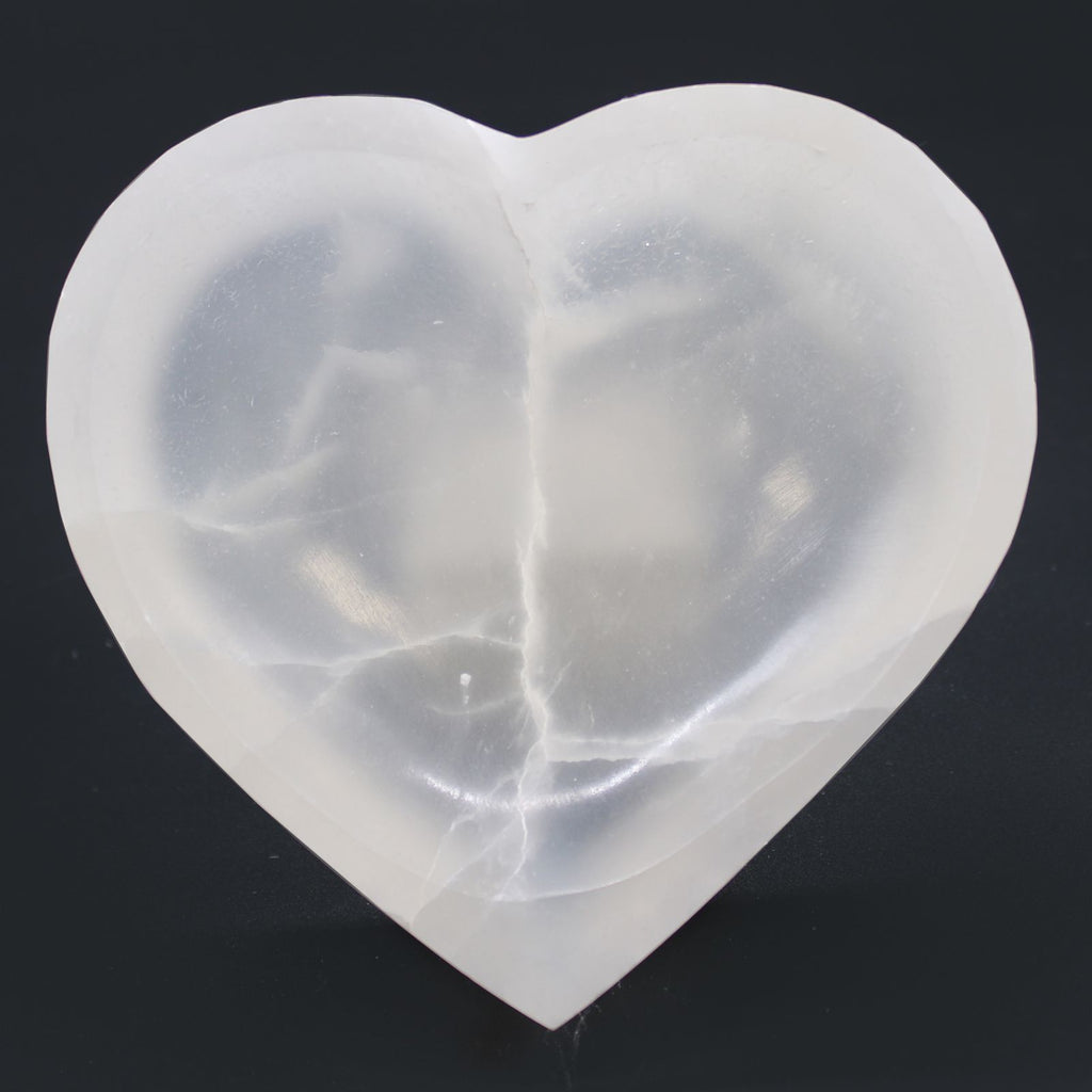 Selenite Heart Bowl 15cm Decorative Accent for Home Decor