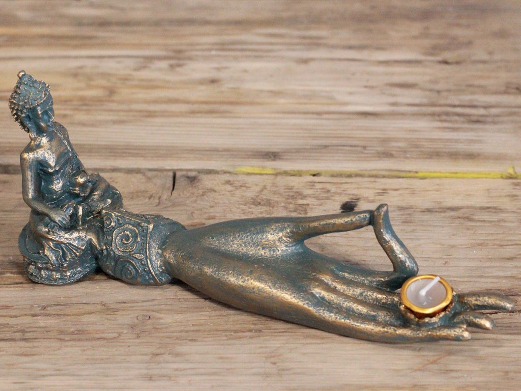 Antique Buddha Hand Incense Burner for Home and Meditation Spaces